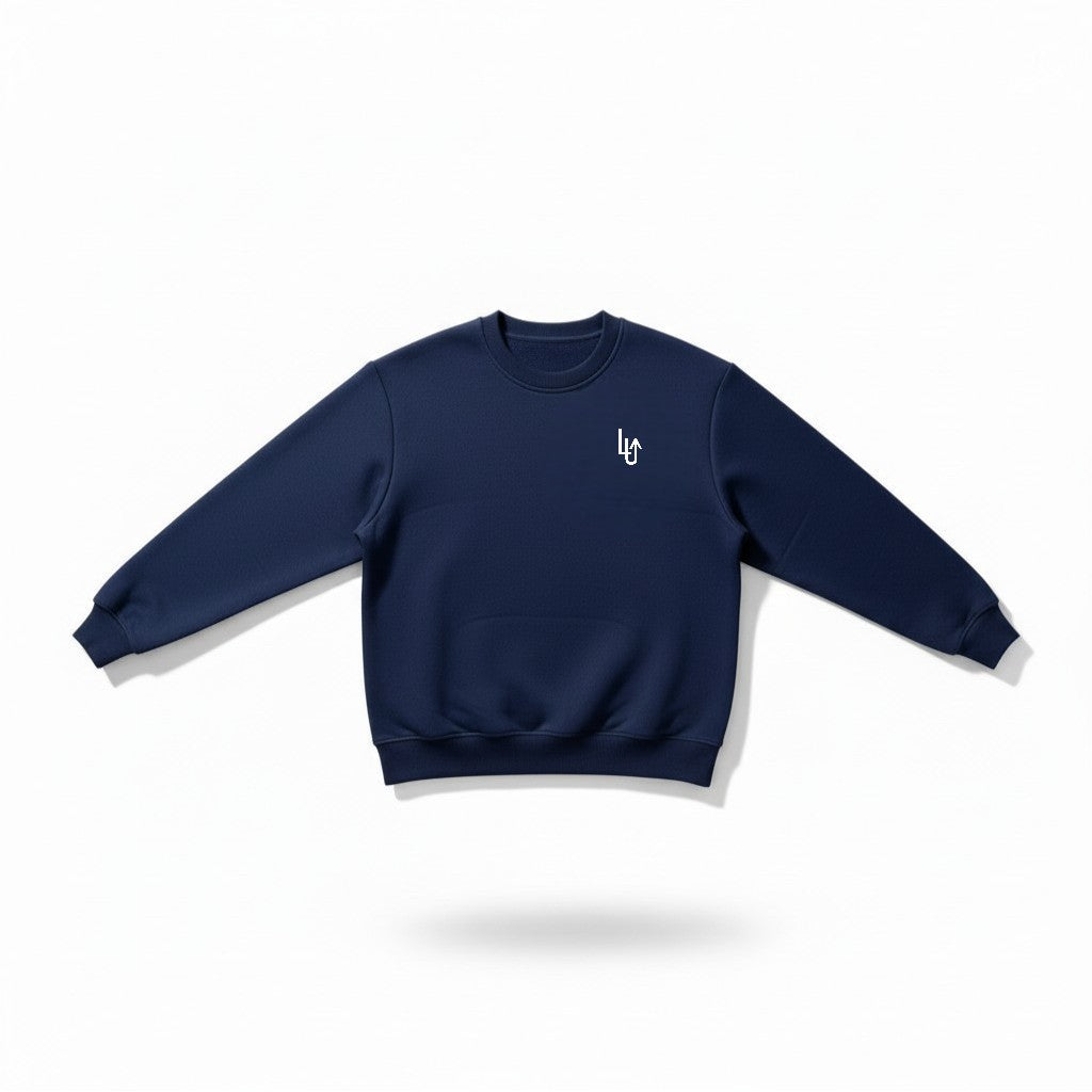 EVERYDAY CROPPED CREWNECK WOMAN - NAVY