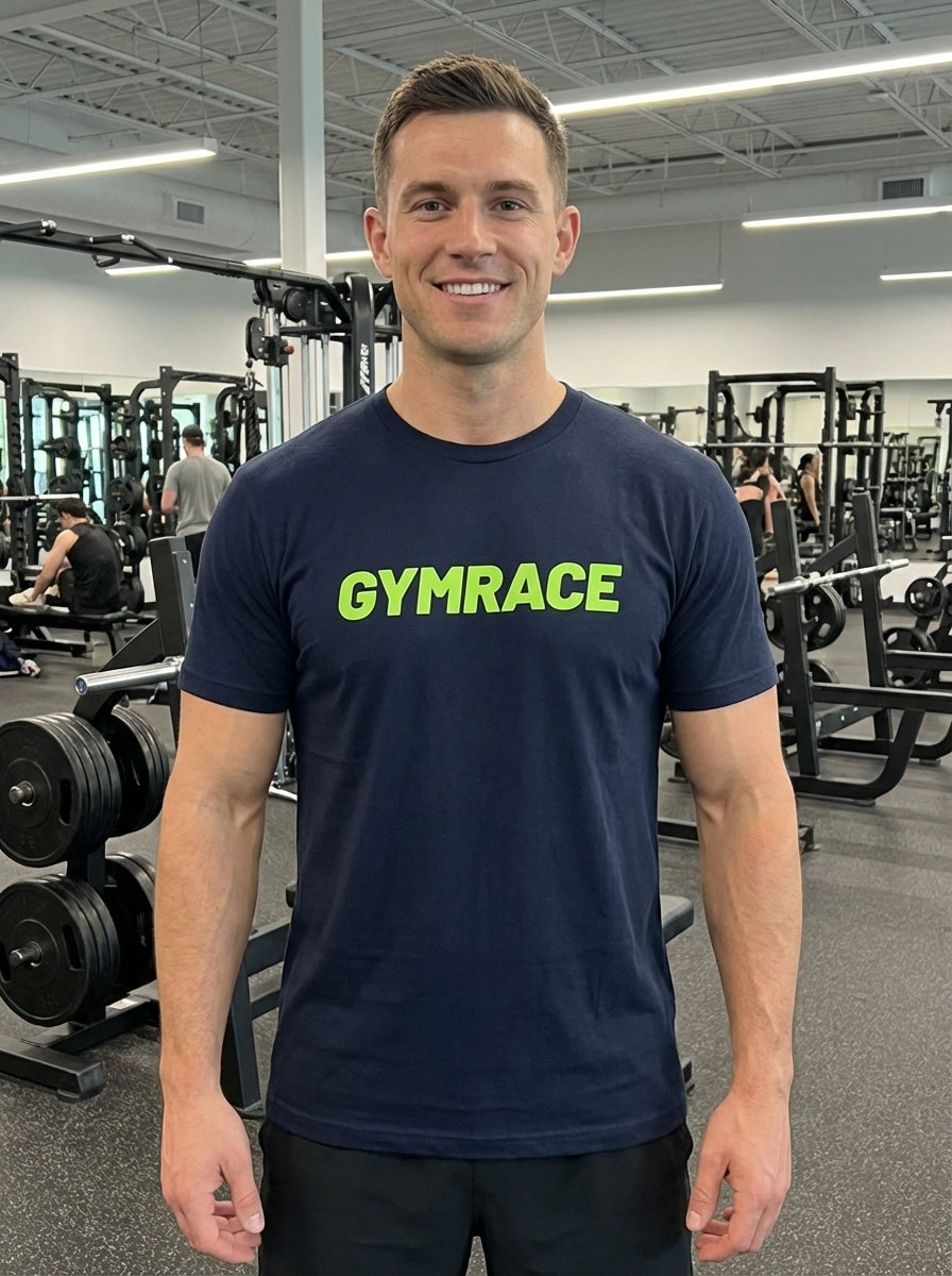 GYMRACE X LVLUP VITAL SHIRT NAVY