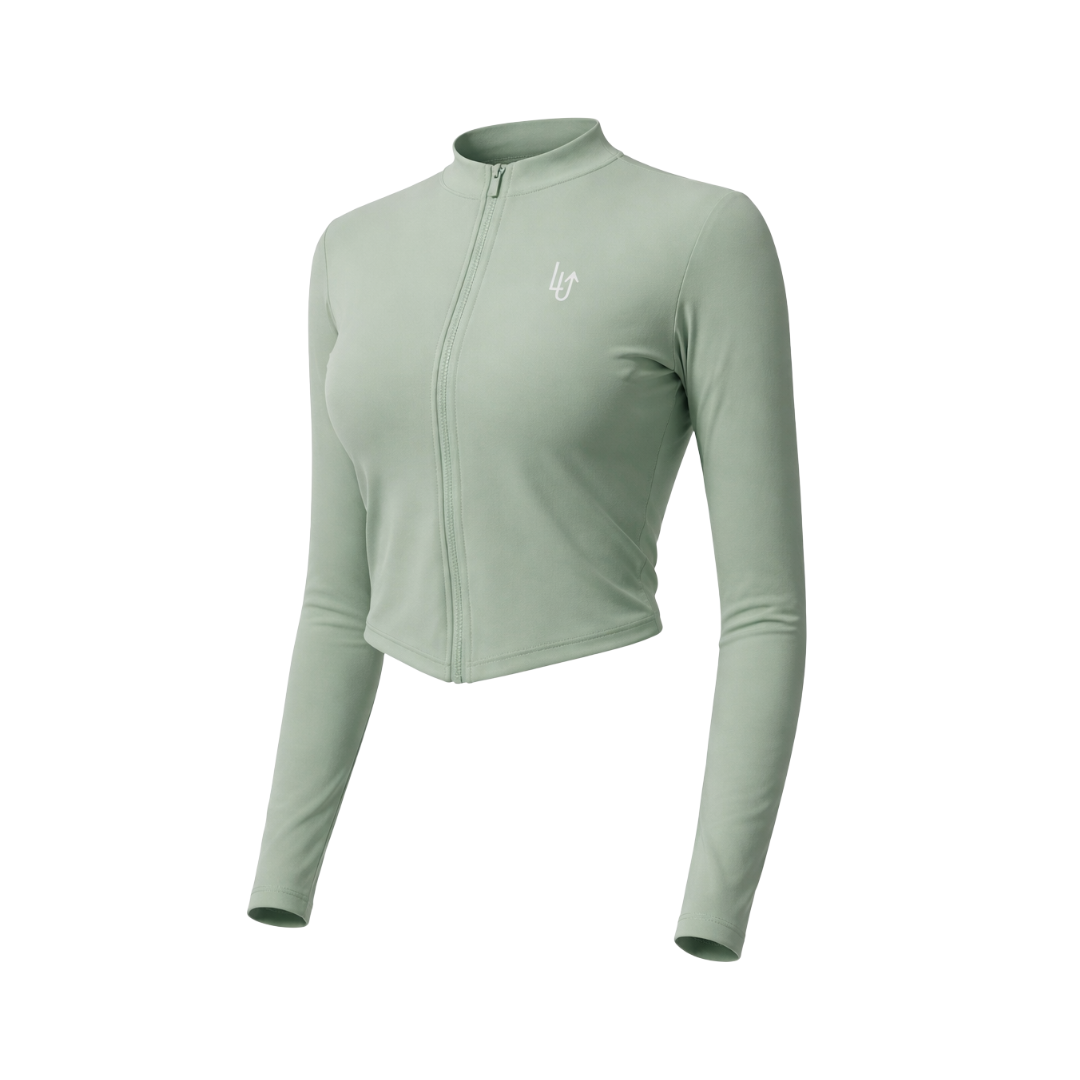 FALL/WINTER TRAINING ZIP WOMAN - LI GREEN