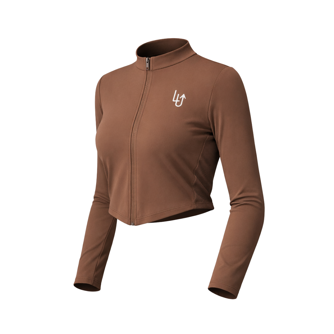 FALL/WINTER TRAINING ZIP WOMAN - BROWN
