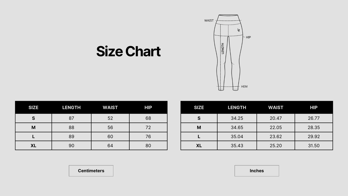 SMOOTH LEGGING WOMAN - BURGUNDY Size Chart