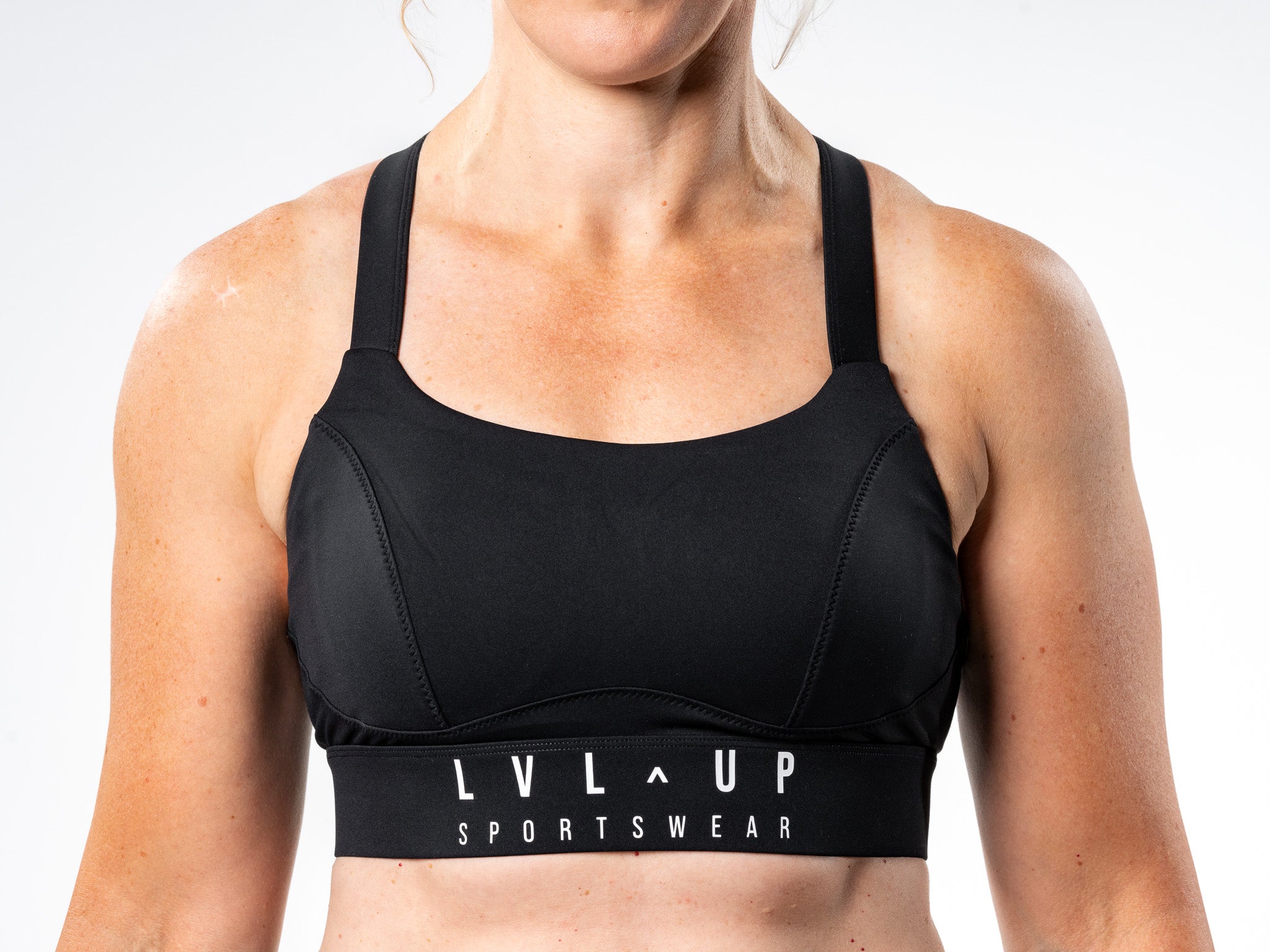 Cross back Bra - Black