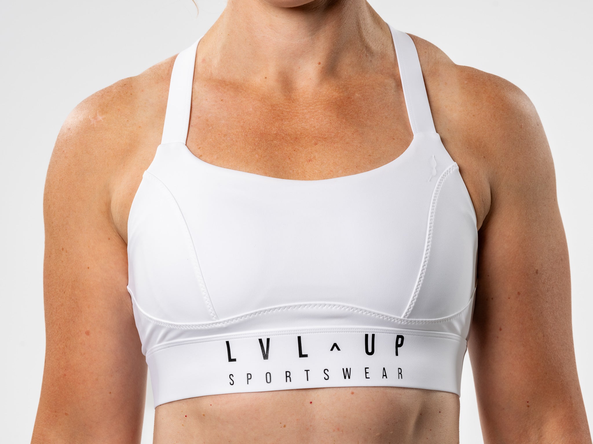 Cross back Bra - White