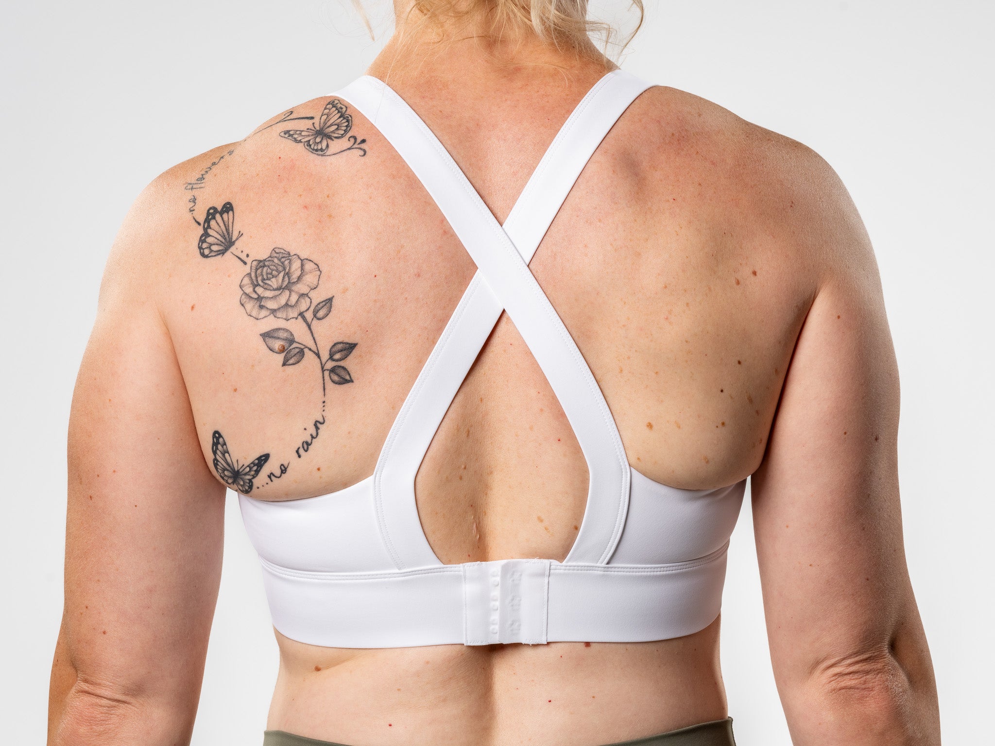 Cross back Bra - White