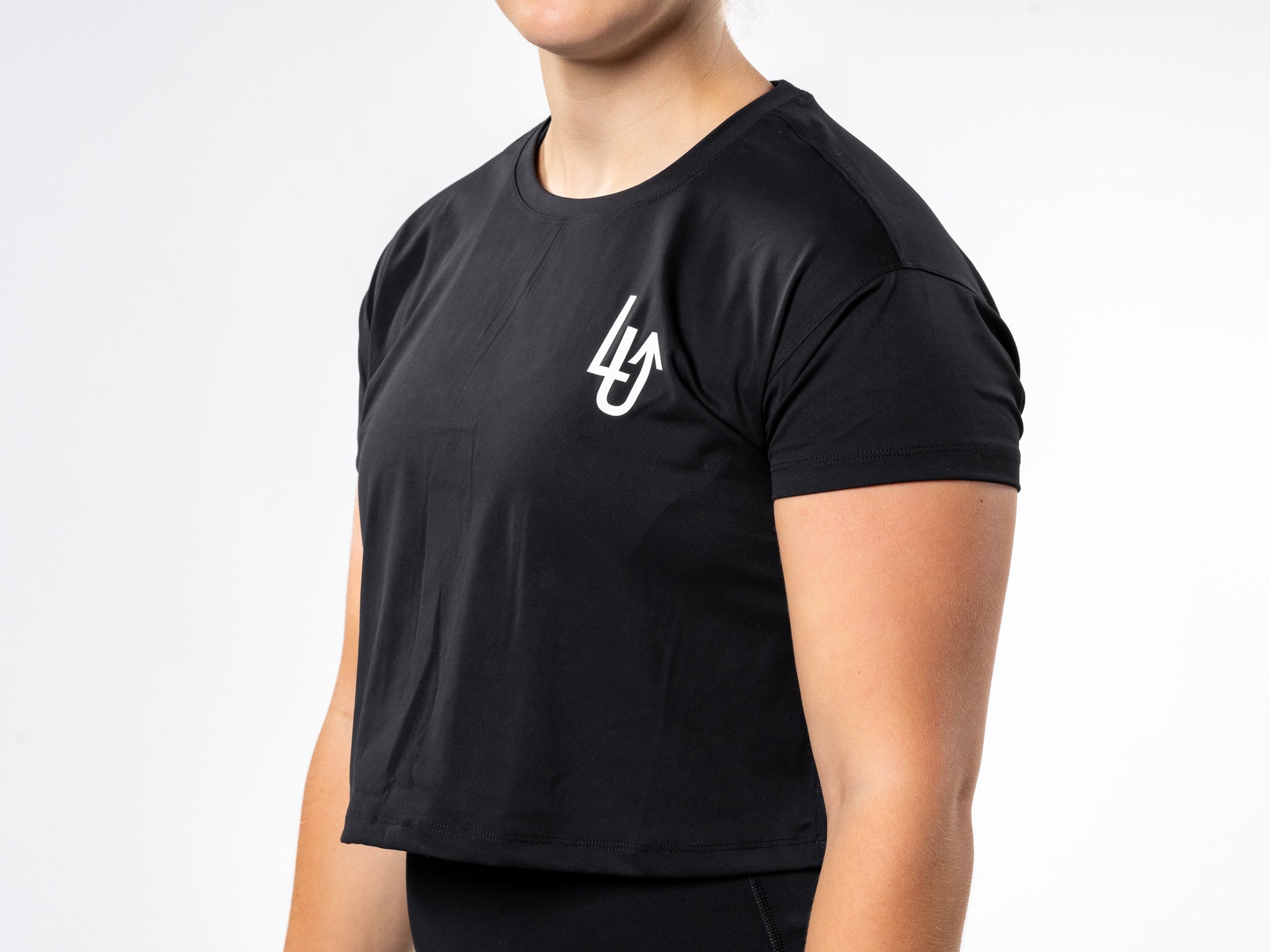 Cropped short sleeve - Black