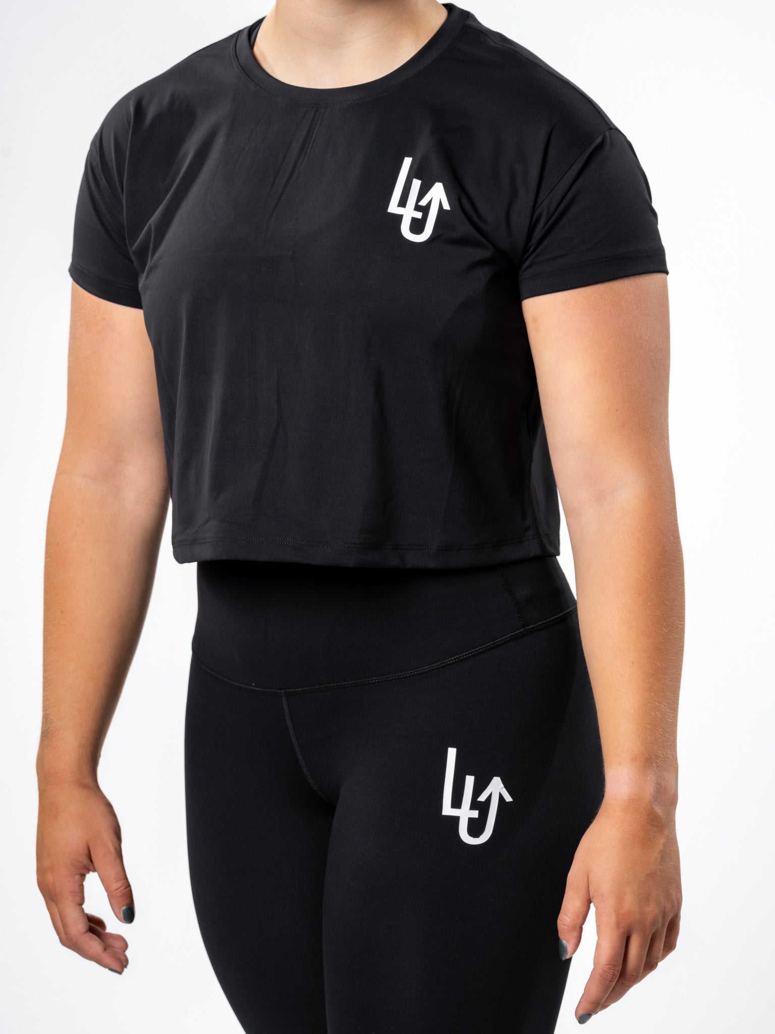 Cropped short sleeve - Black