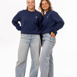 EVERYDAY CROPPED CREWNECK WOMAN - NAVY
