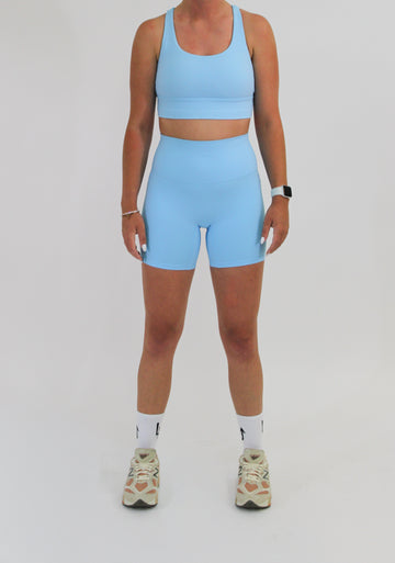 Crisscross bra - Light blue