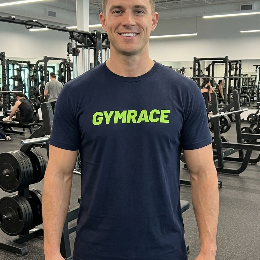 GYMRACE X LVLUP VITAL SHIRT NAVY