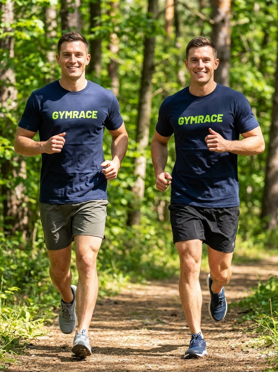 GYMRACE X LVLUP VITAL SHIRT NAVY