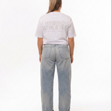 HYBRID OVERSIZED SHIRT - WHITE - WOMAN